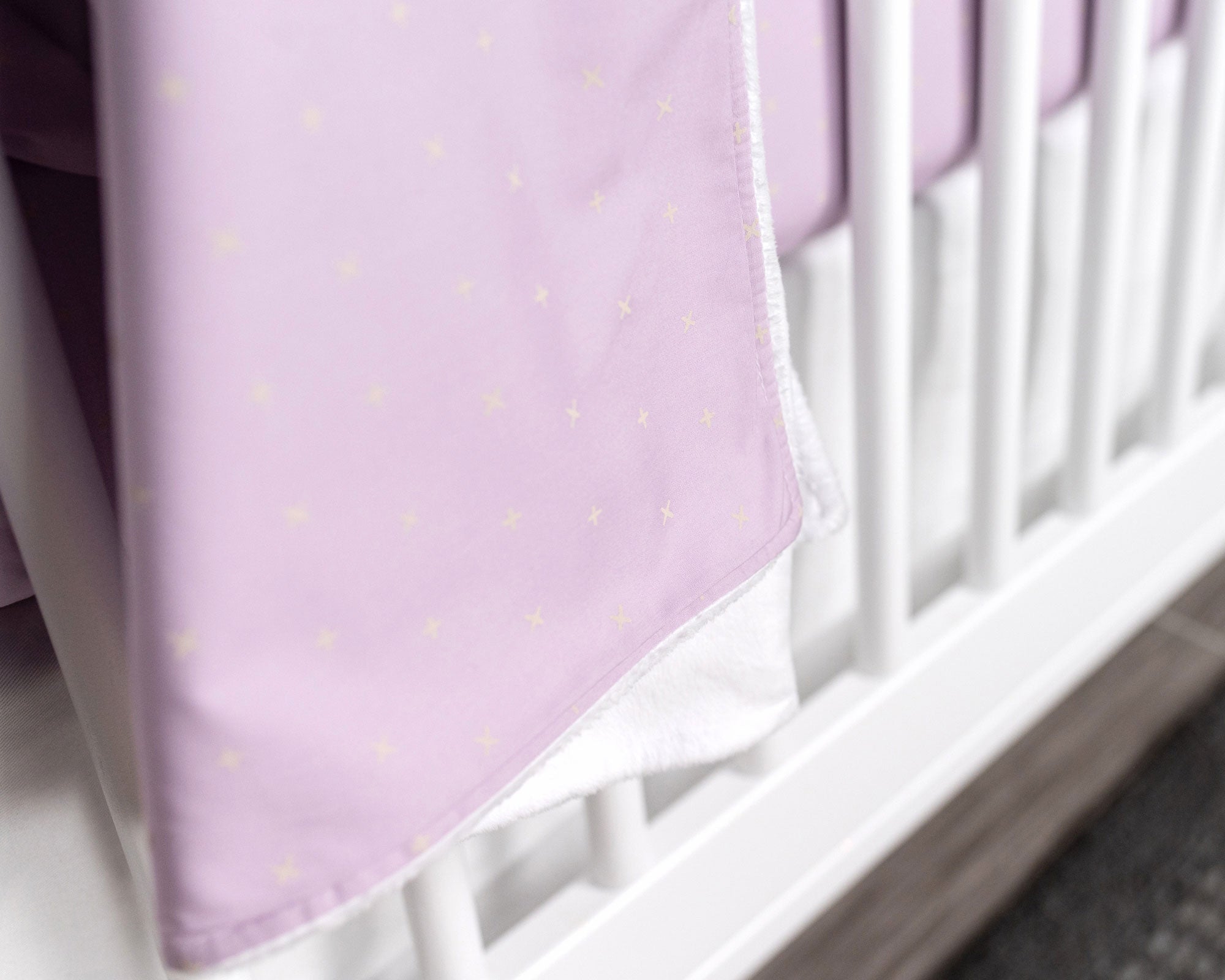 Lavender Hugs - Baby Blanket - Ivory X on Lilac/Lavender - Olli+Lime